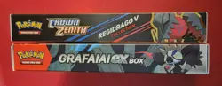 NEW SEALED Pokemon TCG Lot Crown Zenith Regidrago V Collection & Grafaiai EX Box - Image 3