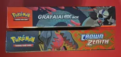 NEW SEALED Pokemon TCG Lot Crown Zenith Regidrago V Collection & Grafaiai EX Box - Image 4
