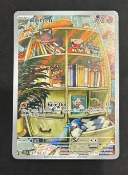 Litten 167/162 Temporal Forces Illustration Rare Holo 🔥 Pokemon - Image 1