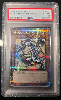 2025 YU-GI-OH! JAPANESE NYC1-UKIYO-E STYLE #JP001 BLUE-EYES WHITE DRAGON PSA 10 - Image 1