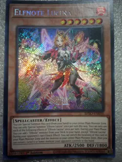 Yu-Gi-Oh! Elfnote Lucina 1st Edition Foil Spellcaster 2500 ATK 1800 DEF Unplayed - Image 3