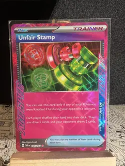 Pokemon TCG Unfair Stamp 165/167 ACE SPEC Rare - Twilight Masquerade - NM - Image 1