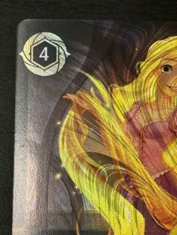 Lorcana Top Cut Foil Promo Rapunzel Gifted With Healing 4/C1 W Artist Alter Sig! - Image 2