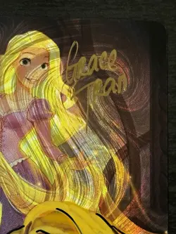 Lorcana Top Cut Foil Promo Rapunzel Gifted With Healing 4/C1 W Artist Alter Sig! - Image 3