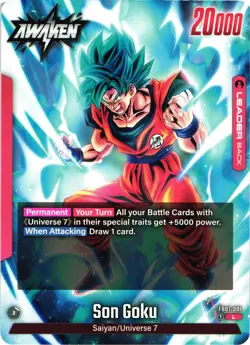 Dragon Ball Super Son Goku FB01-001 Regular Leader Card - Image 3