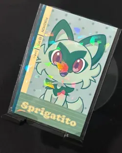 Rare Full Art Cracked Ice Holo Sprigatito Card Database Pokemon 906 Low Pop ⭐🤩 - Image 1