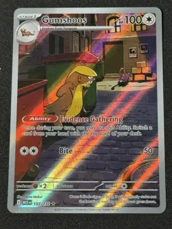 Gumshoos 153/132 Me01: Mega Evolution Holo Illustration Rare Pokemon Card NM - Image 2