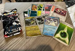 Pokemon TCG Mini Tin black bolt white flare Chandelure & Zorua tin + some cards - Image 4