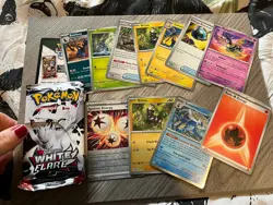 Pokemon TCG Mini Tin black bolt white flare Chandelure & Zorua tin + some cards - Image 5