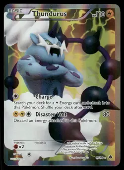 Pokemon Cards Thundurus 97/98 Emerging Powers Rare Ultra NM - Image 1