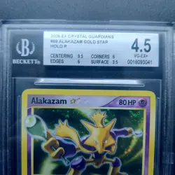 Pokemon Alakazam Gold Star Ex Crystal Guardians 99/100 English BGS 4.5 - Image 2