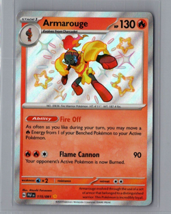 Armarouge 115/091 - Pokemon TCG Paldean Fates Shiny Rare Card NM - Image 1