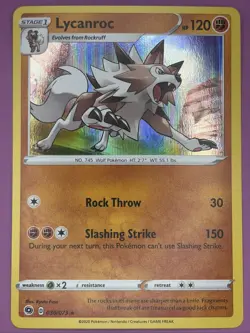 Lycanroc 30/73 Champions Path Holo Pokemon Card - Image 1