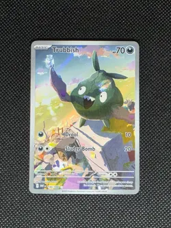 Trubbish 140/086 Illustration Rare Card Pokemon TCG White Flare Near Mint NM - Image 1