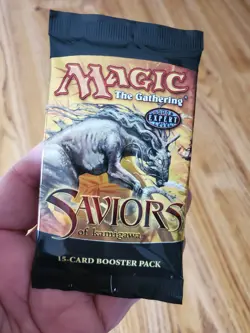 MAGIC THE GATHERING Lot of (3) SAVIORS OF KAMIGAWA Factory Sealed Booster Packs - Image 3