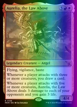 MTG Aurelia, the Law Above (188/462) Murders at Karlov Manor LP FOIL - Image 1
