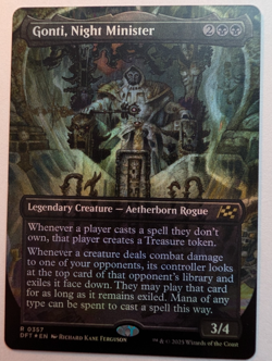 MTG - Gonti, Night Minister - DFT - R - Borderless Foil - 357 - Image 1