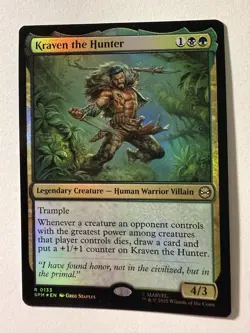 x1 Kraven the Hunter - Foil R MTG Marvel's Spider-Man M/NM, English - Image 1