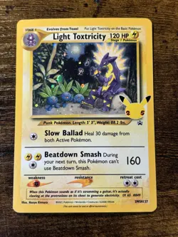Light Toxtricity SWSH137 Celebrations Holo Black Star Promo Pokemon TCG - Image 1