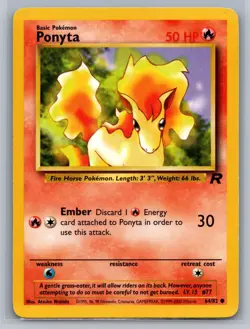 Ponyta Team Rocket #64/82 Common Pokemon Card - Image 1