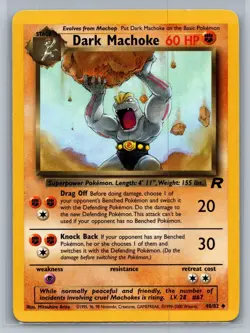 Dark Machoke Team Rocket #40/82 Uncommon Pokemon Card - Image 1