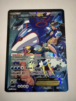 Pokemon Team Aqua's Kyogre EX 6/34 Double Crisis Ultra Rare Full Art Holo - Image 1