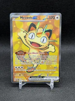 🔥 2026 POKEMON MEOWTH EX FULL ART# 107/088 MEGA EVOLUTION PERFECT ORDER - Image 1