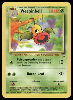 Weepinbell 64/130 Uncommon Base Set 2 Pokemon Lightly Played - Image 1