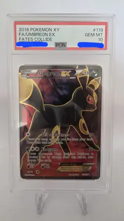 2016 Pokemon XY Fates Collide - Umbreon EX #119 PSA 10 Mint - Image 1