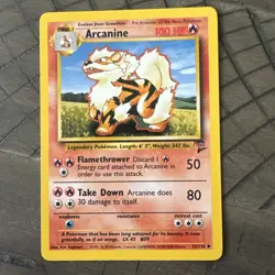 Pokemon TCG Arcanine Base Set 2 33/130 Regular Unlimited Uncommon - Image 1