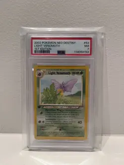 PSA 7 Wotc Pokemon 1st Edition Light Venmoth - Neo Destiny #53 - Image 1