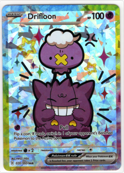 Pokemon Cracked Ice Holo - Rainbow Boarder * Fan Art * DRIFLOON - Image 1