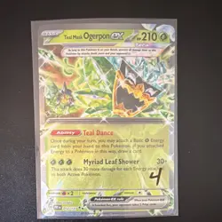 The Pokemon Teal Mask Ogerpon EX Double Rare Holo 210 HP Twilight Masquerade 01… - Image 1