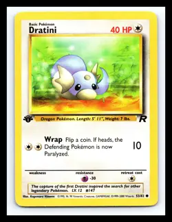 💥 DRATINI 1ST EDITION Non Holo # 53/82 | TEAM ROCKET SET | Pokemon 2000 Vintage - Image 1