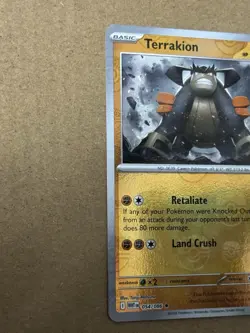 Pokemon White Flare Terrakion 054/086 (Masterball Pattern) Reverse Holo Rare - Image 3