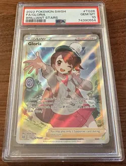 2022 Pokemon SWSH Brilliant Stars #TG26 Full Art Gloria Trainer PSA 10 Gem Mint - Image 1