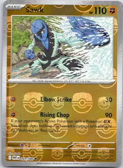 Sawk 049/086 UC White Flare Pokemon Near Mint (MASTERBALL HOLO) - Image 1