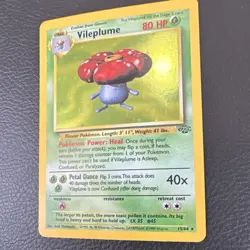 Pokemon TCG Vileplume Jungle Holo Rare 80 HP English Unlimited 15/64 - Image 3