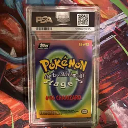 1999 topps pokemon charizard #6 movie edition psa 8 - Image 2