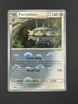 Ferrothorn (Poke Ball Pattern) 069/086 SV: White Flare Holo Pokemon TCG NM - Image 1