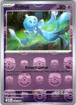 FRILLISH 044/086 MASTERBALL WHITE FLARE POKEMON NM/M - Image 1