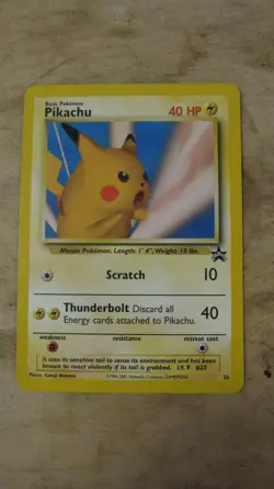 2001 POKEMON PROMO BLACK STAR POKEMON LEAGUE #26 PIKACHU - Image 1