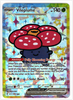 Pokemon Cracked Ice Holo - Rainbow Boarder * Fan Art * VILEPLUME - Image 1