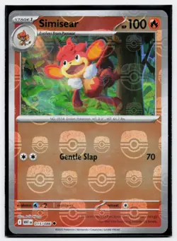 Pokemon TCG Simisear 015/086 White Flare Playset Masterball Holo LP - Image 1