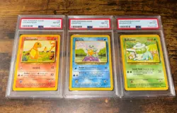 Pokemon Base Set Kanto Starters-Charmander, Squirtle, Bulbasaur ALL PSA 8 NM-MT! - Image 1