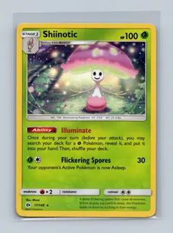 Shiinotic (SM Base Set) 17/149 Rare Deck Exclusives Pokemon Lightly Played - Image 1