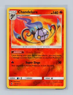 Chandelure 13/145 Holo Holo Rare Guardians Rising Pokemon Lightly Played - Image 1