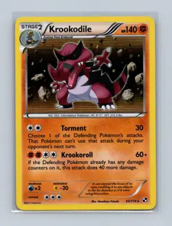 Krookodile 65/114 Holo Rare Black & White Pokemon Holo Lightly Played - Image 1