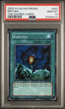 YuGiOh Riryoku TSC-002 Graded PSA 10 GEM MINT Prismatic Rare The Sacred Cards - Image 1