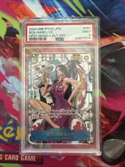 BOA HANCOCK 2024 ONE PIECE JAPANESE MANGA ALTERNATE ART #OP07-051 PSA 9 - Image 1